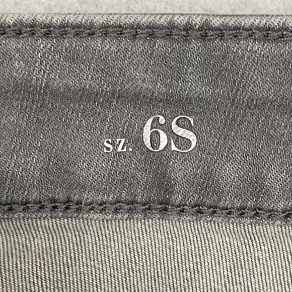 White House Black Market Jeans Womens Size 6S Gray Skinny Ankle Side Zip Stretch - Picture 4 of 12